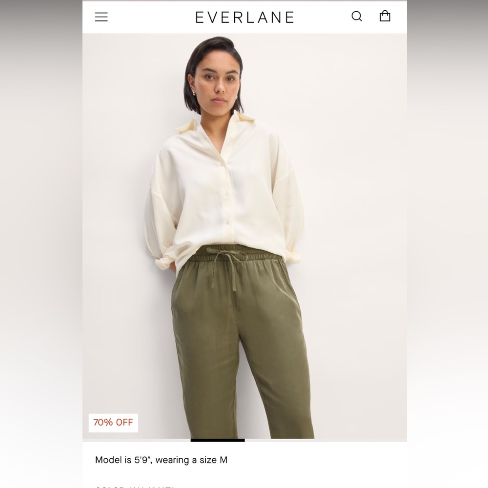 Everlane Tapered Pant in Butterlite